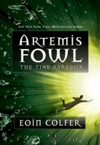 Cover of "The Time Paradox," featuring a person flying through green space towards a bright light