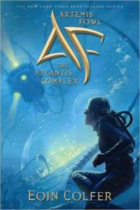 Cover of "The Atlantic Complex," featuring a person in a diving suit underwater looking at a submarine with long tentacle-like arms