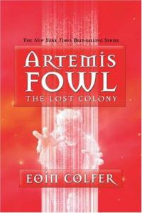 Cover of "The Lost Colony," featuring a red background with a stream of white light and the outline of a humanoid figure reaching out from the light