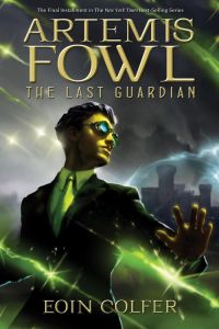Cover of "The Last Guardian," featuring a young man in a suit and goggles surrounded by flashes of green light