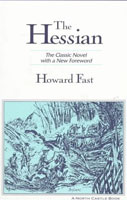 Cover of "The Hessian," featuring a blue-and-black sketch image that is hard to decipher