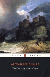 Cover of "The Count of Monte Cristo," featuring a painting of a prison against a stormy gray sky.