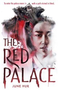 Cover of the book, featuring the face of an East Asian person staring straight ahead with a black and red building behind them; the image is smeared so that the red sections of the building look like pouring blood.